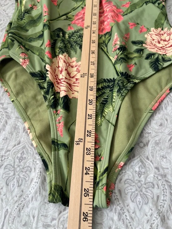 Aguabendita  X Target Peony Floral Print Long Sleeve One Piece Swimsuit Size M - Picture 12 of 12